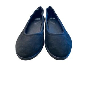 Eileen Fisher Honest Black Nubuck Flat - Wedge - Ballet- Suede